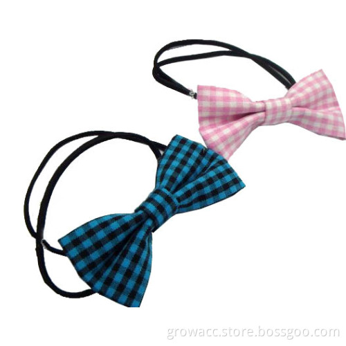tartan bow elastic hairband